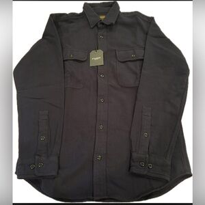 Filson Men's Vintage Flannel Work Shirt Dark Navy Medium